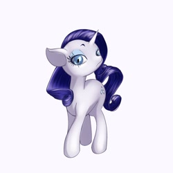 Size: 1024x1024 | Tagged: safe, artist:unousaya, rarity, pony, unicorn, female, horn, mare, white coat