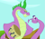 Size: 827x716 | Tagged: safe, screencap, rarity, spike, dragon, pony, unicorn, secret of my excess, adult spike, coils, holding, older, spikezilla, water tower