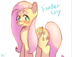 Size: 831x659 | Tagged: safe, artist:misocha, fluttershy, pegasus, pony, female, mare, pixiv, solo