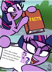 Size: 447x608 | Tagged: safe, artist:quarium edits, edit, starlight glimmer, twilight sparkle, twilight sparkle (alicorn), alicorn, pony, unicorn, drama, ed edd n eddy, exploitable meme, meme, mouthpiece, starlight drama, starlight drama drama, twilight's fact book