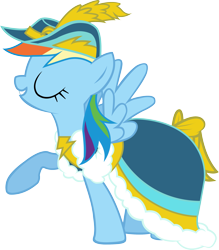 Size: 2839x3238 | Tagged: safe, artist:rainbowmaned, derpibooru import, rainbow dash, pegasus, pony, clothes, coronation dress, cute, dress, female, mare, rainbow dash always dresses in style, simple background, smiling, solo, transparent background, vector