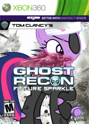 Size: 716x1000 | Tagged: safe, artist:nickyv917, derpibooru import, tom, twilight sparkle, box art, future twilight, gun, kinect, parody, tom clancy, ubisoft, xbox 360