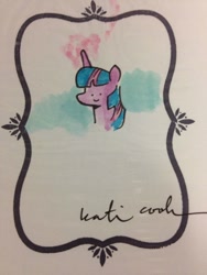 Size: 500x666 | Tagged: safe, artist:katiecandraw, derpibooru import, twilight sparkle, pony, unicorn, female, horn, mare, purple coat, purple mane, solo