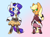 Size: 1000x735 | Tagged: safe, artist:soullessteddybear, applejack, rarity, earth pony, pony, unicorn, cosplay, puella magi madoka magica