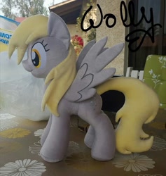 Size: 683x720 | Tagged: safe, artist:wolly, derpy hooves, pegasus, pony, female, irl, mare, photo, plushie