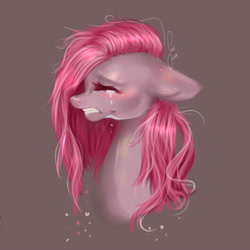 Size: 2000x2000 | Tagged: safe, artist:saoiirse, pinkie pie, earth pony, pony, bust, crying, pinkamena diane pie, portrait, sad, solo