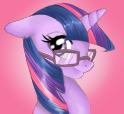 Size: 1135x1048 | Tagged: safe, artist:incorgnito, derpibooru import, twilight sparkle, bust, glasses, portrait, solo