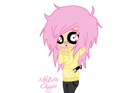 Size: 1024x768 | Tagged: safe, artist:mikuruchyuu, fluttershy, human, chibi, humanized, solo