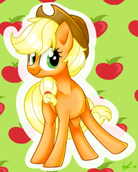 Size: 1600x2000 | Tagged: safe, artist:shyshyoctavia, applejack, earth pony, pony, female, looking at you, mare, solo