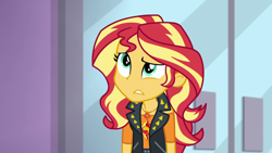 Size: 1280x720 | Tagged: safe, screencap, sunset shimmer, a fine line, better together, equestria girls, solo