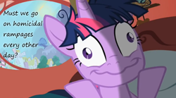 Size: 1020x567 | Tagged: safe, derpibooru import, screencap, twilight sparkle, lesson zero, faic, insane pony thread, rampage, solo, tumblr, twilight snapple