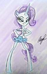 Size: 444x702 | Tagged: safe, artist:nikakurilenko, rarity, anthro, clothes, female, solo