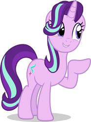 Size: 7000x9390 | Tagged: safe, artist:luckreza8, starlight glimmer, pony, unicorn, marks for effort, .svg available, absurd resolution, cutie mark, female, grin, inkscape, mare, pointing, raised hoof, simple background, smiling, solo, transparent background, vector