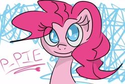 Size: 1024x692 | Tagged: safe, artist:chaos-flare44, pinkie pie, earth pony, pony, female, mare, simple background, solo, white background