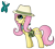 Size: 1000x901 | Tagged: safe, artist:chibi95, fluttershy, butterfly, pegasus, pony, clothes, explorer outfit, saddle bag, simple background, solo, transparent background