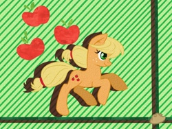 Size: 800x600 | Tagged: safe, artist:krololo, applejack, earth pony, pony, card, cutie mark, solo