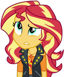 Size: 1731x2048 | Tagged: safe, artist:thebarsection, sunset shimmer, better together, equestria girls, clothes, female, shirt, simple background, solo, transparent background, vest