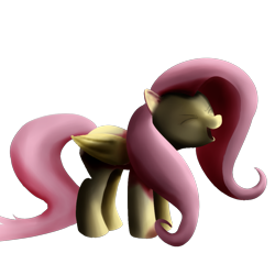 Size: 1024x1024 | Tagged: safe, artist:drakmire, fluttershy, pegasus, pony, female, mare, pink mane, solo, yellow coat