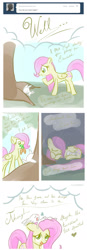 Size: 735x2123 | Tagged: safe, artist:askumfluttershy, angel bunny, fluttershy, pegasus, pony, ask, ask fluttershy, carrot, comic, filly, mouth hold, rain, sleeping, tumblr