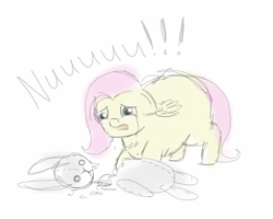 Size: 724x578 | Tagged: safe, artist:waggytail, fluttershy, fluffy pony, pegasus, pony, crying, fluffyshy, plushie