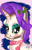 Size: 715x1118 | Tagged: dead source, safe, artist:lennonblack, rarity, pony, unicorn, bust, holly, painting, solo