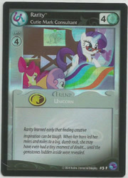 Size: 360x500 | Tagged: safe, apple bloom, rarity, scootaloo, sweetie belle, pony, unicorn, card, ccg, cutie mark crusaders, enterplay, mlp trading card game