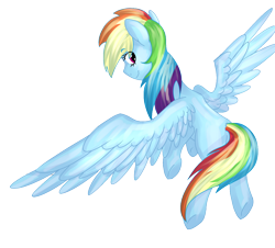 Size: 1200x1086 | Tagged: safe, artist:psychotwi, derpibooru import, rainbow dash, pegasus, pony, flying, solo