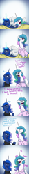 Size: 1200x7200 | Tagged: safe, artist:anticular, derpibooru import, princess celestia, princess luna, alicorn, pony, ask sunshine and moonbeams, bags under eyes, bed, blanket, bust, cellphone, clothes, comic, dialogue, duo, female, glowing horn, gradient background, hoodie, laughing, magic, mare, open mouth, oversleeping, pajamas, phone, pillow, raised hoof, royal sisters, sleeping, smartphone, sweat, telekinesis, waking up