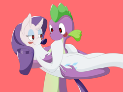 Size: 3145x2349 | Tagged: safe, artist:thepiplup, rarity, spike, dragon, pony, unicorn, blushing, fangs, female, heart eyes, lidded eyes, male, mare, nibbling, older, older spike, shipping, sparity, straight, wingding eyes