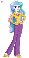 Size: 450x900 | Tagged: safe, artist:xebck, princess celestia, principal celestia, equestria girls, simple background, solo, transparent background