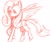 Size: 912x768 | Tagged: safe, artist:kiriya, fluttershy, pegasus, pony, monochrome, simple background, solo