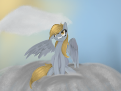 Size: 1024x768 | Tagged: safe, artist:hailivvybear, derpy hooves, pegasus, pony, female, mare, solo