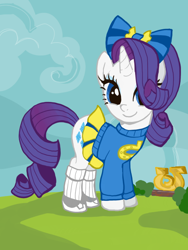 Size: 480x640 | Tagged: safe, artist:wan, rarity, equestria girls, bow, cheerleader, clothes, shoes, skirt, socks, solo, wondercolts