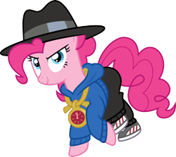 Size: 4493x4000 | Tagged: safe, artist:jeatz-axl, pinkie pie, earth pony, pony, testing testing 1-2-3, clothes, female, mare, rapper pie, simple background, solo, transparent background, vector