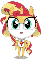 Size: 2851x4023 | Tagged: safe, artist:keronianniroro, sunset shimmer, crossover, keronian, sergeant frog, simple background, species swap, transparent background