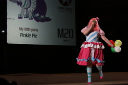 Size: 2633x1758 | Tagged: safe, pinkie pie, human, balloon, cosplay, irl, irl human, photo