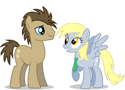 Size: 1476x1065 | Tagged: safe, artist:foxxarius, derpy hooves, doctor whooves, pony, accessory swap, male, necktie, simple background, stallion, transparent background, vector