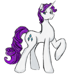 Size: 549x557 | Tagged: safe, artist:britzydoodle, elusive, rarity, pony, unicorn, rule 63, solo