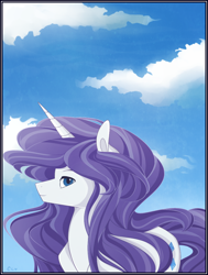 Size: 770x1020 | Tagged: safe, artist:captivelegacy, rarity, pony, unicorn, female, horn, mare, solo, white coat