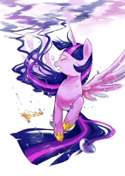 Size: 800x1132 | Tagged: safe, artist:qiepengin, derpibooru import, twilight sparkle, twilight sparkle (alicorn), alicorn, pony, female, mare, pixiv, solo, underwater