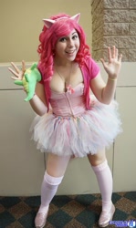 Size: 1223x2048 | Tagged: safe, pinkie pie, human, cleavage, cosplay, female, irl, irl human, photo, solo
