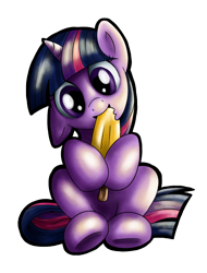 Size: 700x923 | Tagged: safe, artist:xioade, derpibooru import, twilight sparkle, filly, popsicle, solo