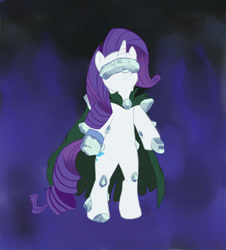 Size: 1356x1500 | Tagged: safe, artist:melynxe, rarity, pony, unicorn, bipedal, cloak, clothes, crossover, solo, yu-gi-oh!