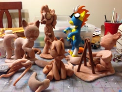 Size: 3264x2448 | Tagged: safe, artist:cadmiumcrab, pinkie pie, spitfire, craft, crossover, irl, photo, pinkie pyro, pyro, sculpture, team fortress 2, wip