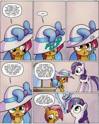 Size: 518x649 | Tagged: safe, idw, babs seed, rarity, pony, unicorn, spoiler:comic, spoiler:comicff13