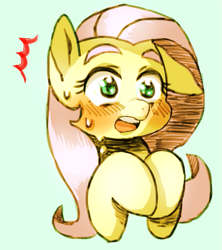 Size: 599x675 | Tagged: safe, artist:misocha, fluttershy, pegasus, pony, pixiv, solo, surprised, thick eyebrows