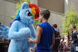 Size: 3872x2592 | Tagged: source needed, safe, artist:spainfischer, derpibooru import, rainbow dash, human, clothes, cosplay, costume, dragoncon, dragoncon 2011, fursuit, irl, photo, solo