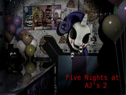 Size: 640x480 | Tagged: safe, rarity, pony, robot, unicorn, animatronic, applefreddy fazjack's pizzeria, five nights at aj's, five nights at aj's 2, five nights at freddy's, puppet, rarionette, rarity puppet, solo, the puppet