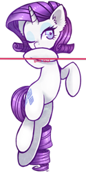 Size: 400x800 | Tagged: safe, artist:hawthornss, rarity, pony, unicorn, bookmark, female, horn, mare, purple mane, solo, white coat