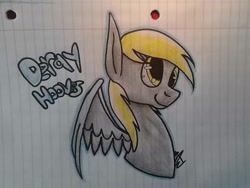 Size: 960x720 | Tagged: safe, artist:rosewoodblaze-360, derpy hooves, pegasus, pony, female, lined paper, mare, solo, traditional art